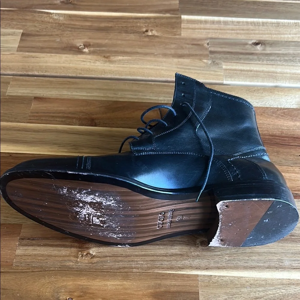 Massimo Matteo Men’s Black Leather Dress Boots | Size 9.5 | Made in Italy - Picture 7 of 9